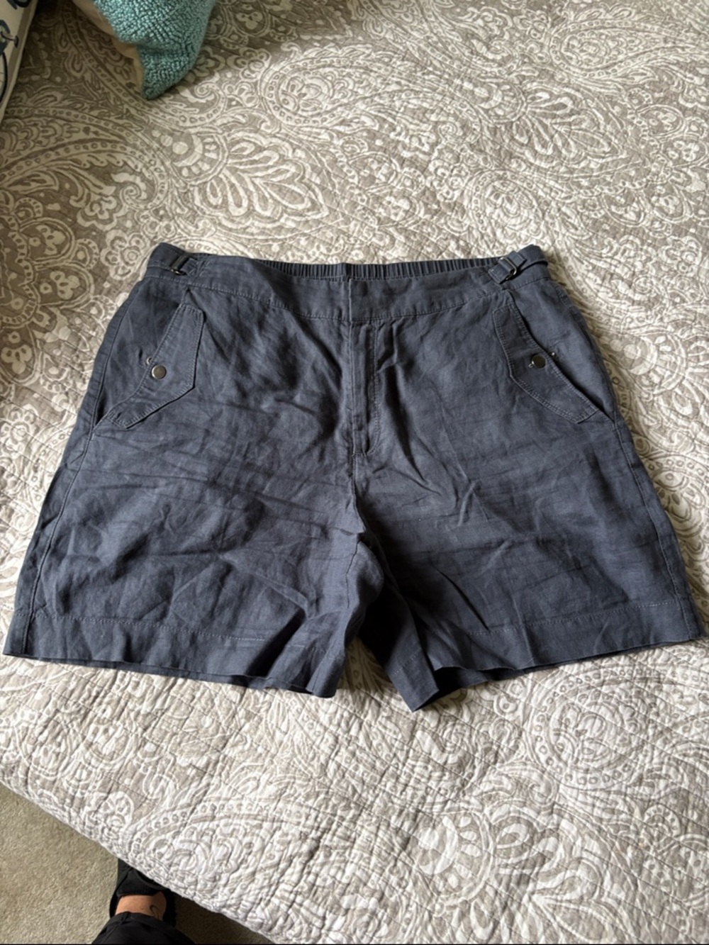 Athleta Navy Women's Flat Front Shorts